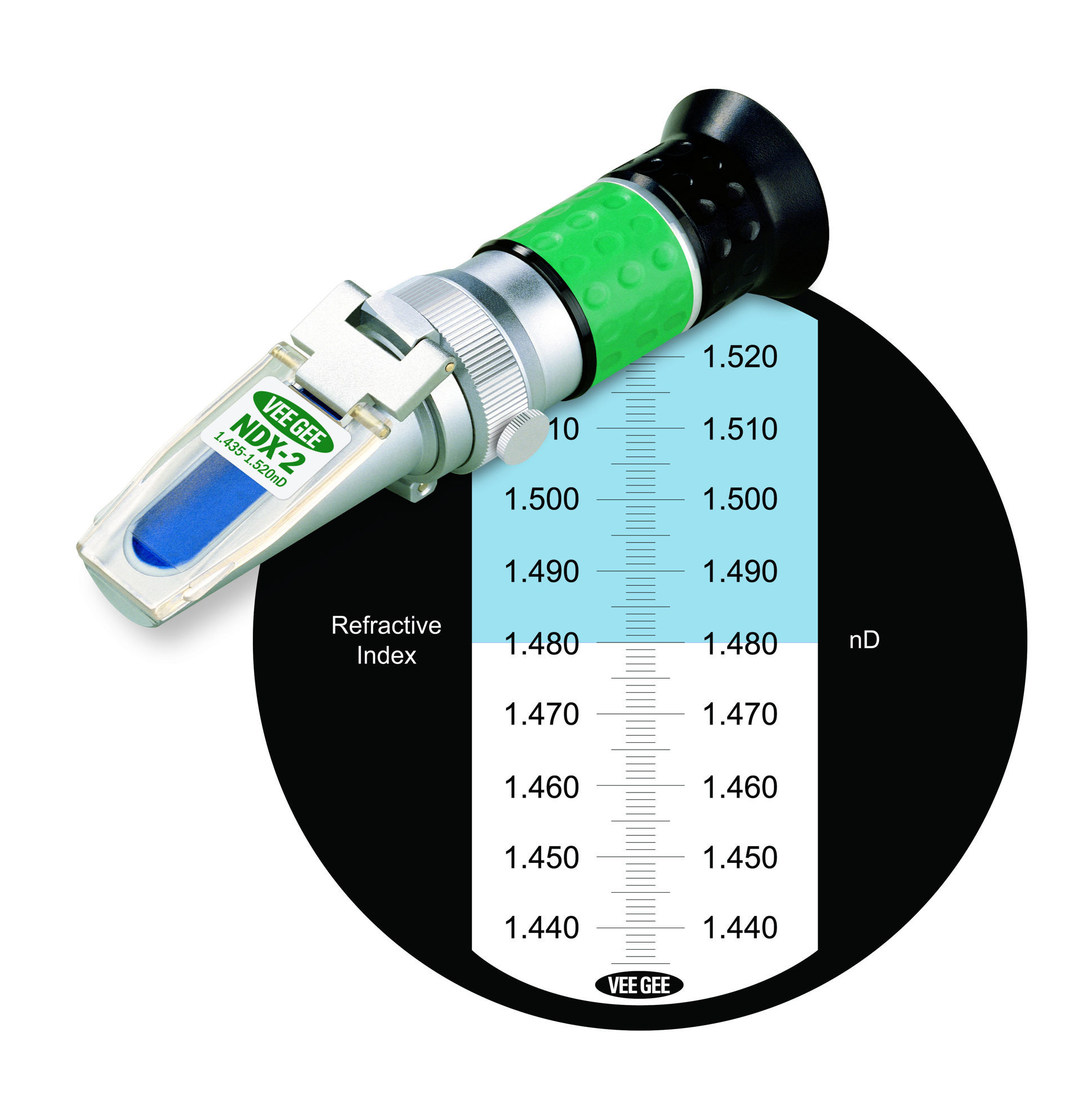 Picture of VeeGee Scientific NDX-2 Handheld Analog Refractive Index Refractometer