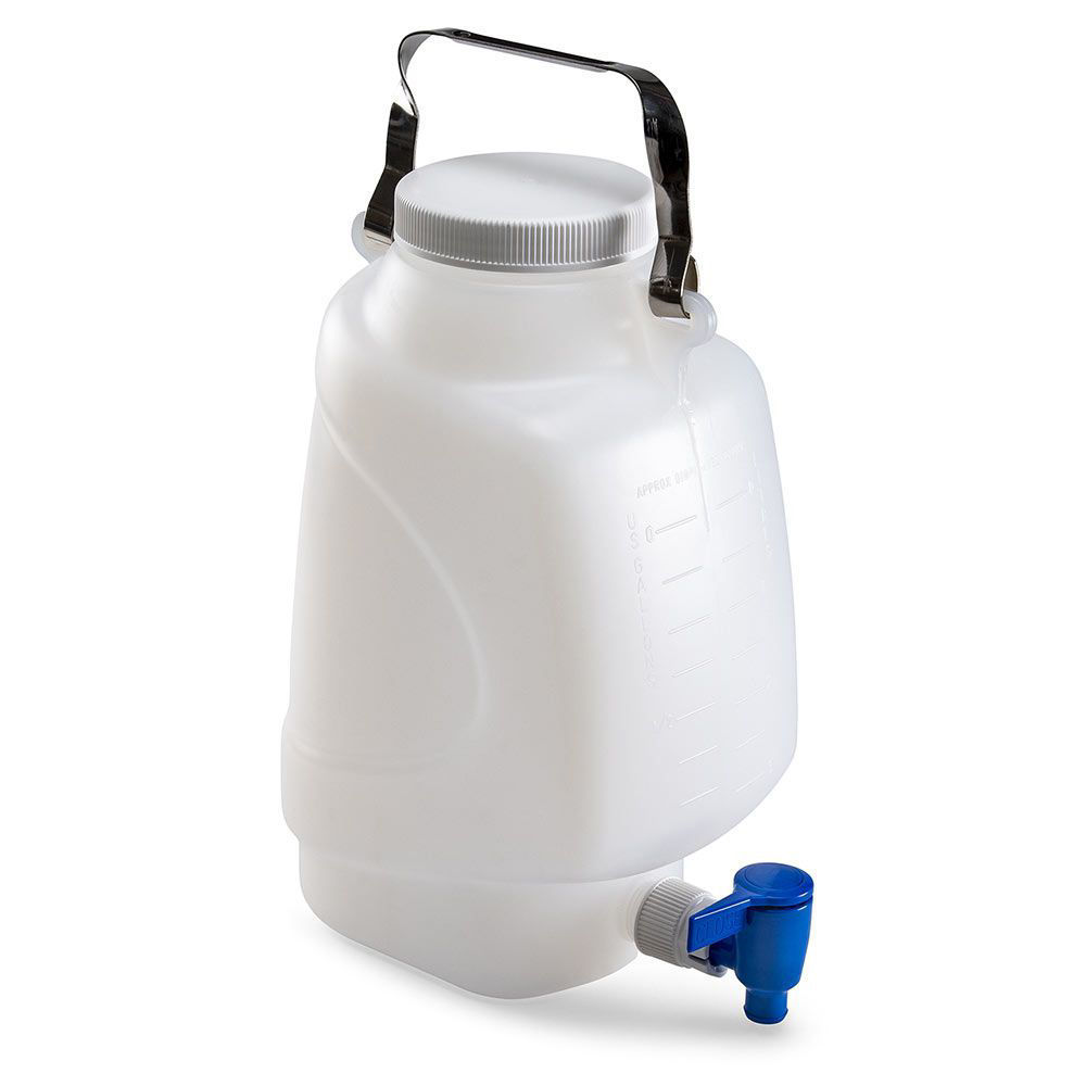 Picture of Globe Scientific Diamond® RealSeal™ Rectangular Polypropylene Carboys with Spigot