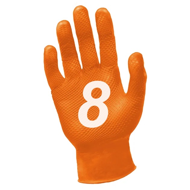 Picture of Ronco Octopus Grip™ 8.0mil Orange Nitrile Gloves