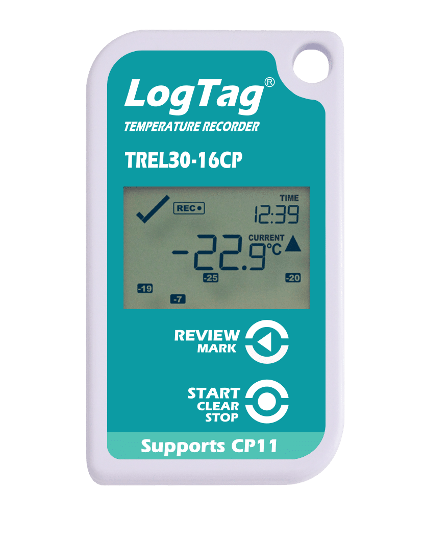 Picture of LogTag TREL30-16 CP Low Temperature External Probe LCD Data Logger Kit