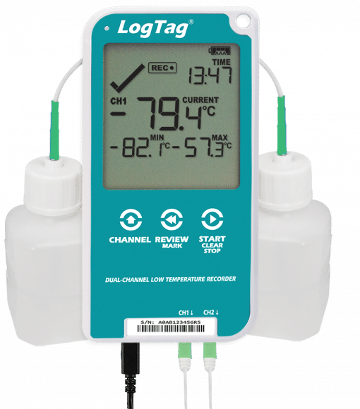 Picture of LogTag UTREL30-16 CP Multi-Channel Low Temperature LCD Data Logger Kit