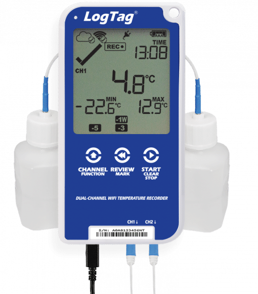 Picture of LogTag UTRED30-WIFI Multi-Trip Dual-Channel LCD WiFi Temperature Data Logger Kit