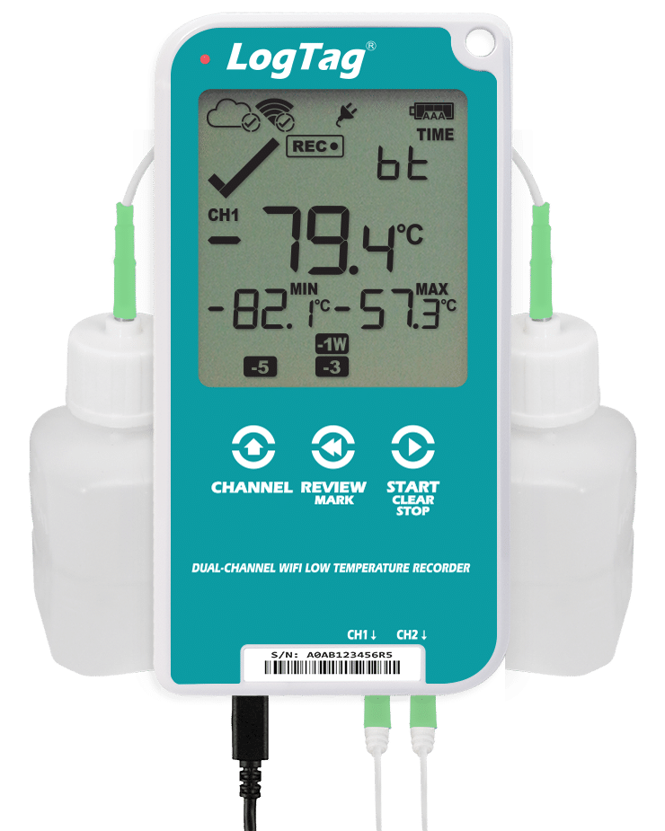 Picture of LogTag UTREL30-WIFI Low Temperature Dual-Channel LCD WiFi Data Logger Kit