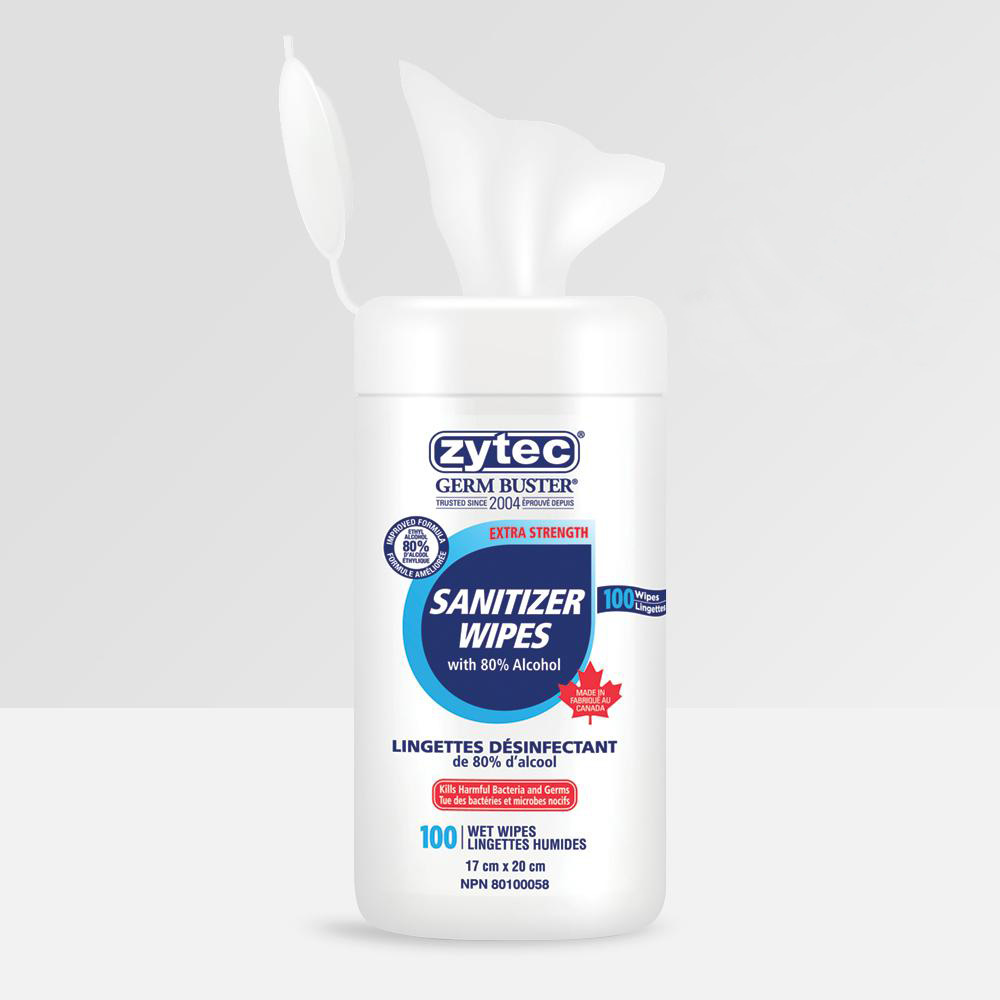 Picture of Zytec Germ Buster Extra Strength Sanitizer Wipes